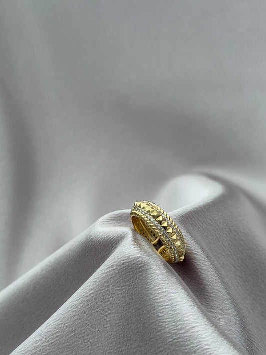 Studded Zirconia Ring