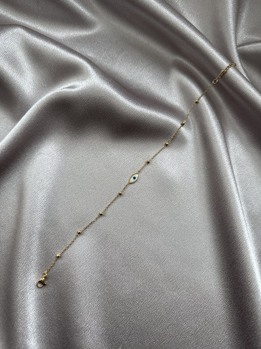 Pearl Beaded Eye Anklet