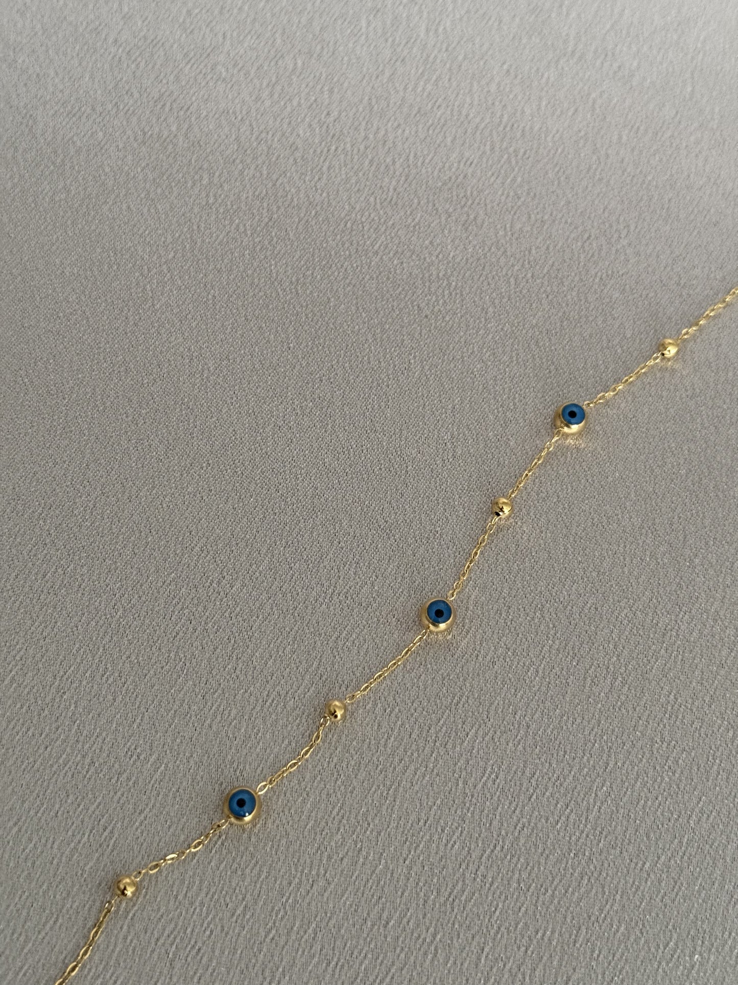 Blue Eye Beaded Anklet