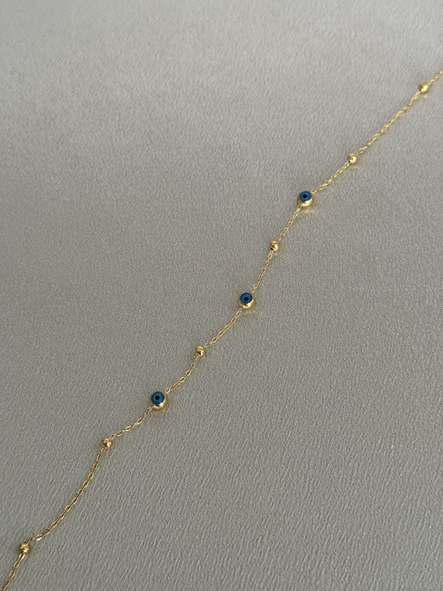 Blue Eye Beaded Anklet